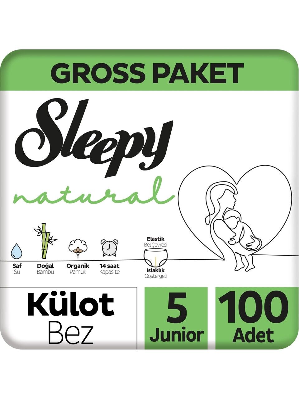 Sleepy Natural Gross Paket Külot Bez 5 Numara Junior 100 Adet