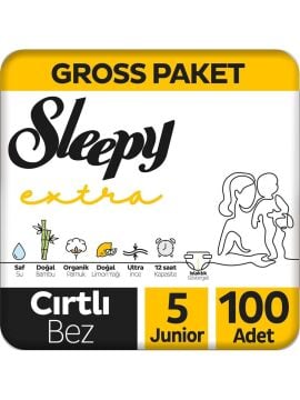 Sleepy Extra Günlük Aktivite Gross Paket Bebek Bezi 5 Numara Junior 100 Adet