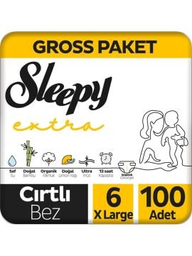 Sleepy Extra Günlük Aktivite Gross Paket Bebek Bezi 6 Numara Xlarge 100 Adet