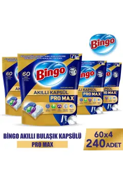 Bingo Akıllı Kapsül Pro Max Bulaşık Makinesi Deterjanı Tableti 240 Adet